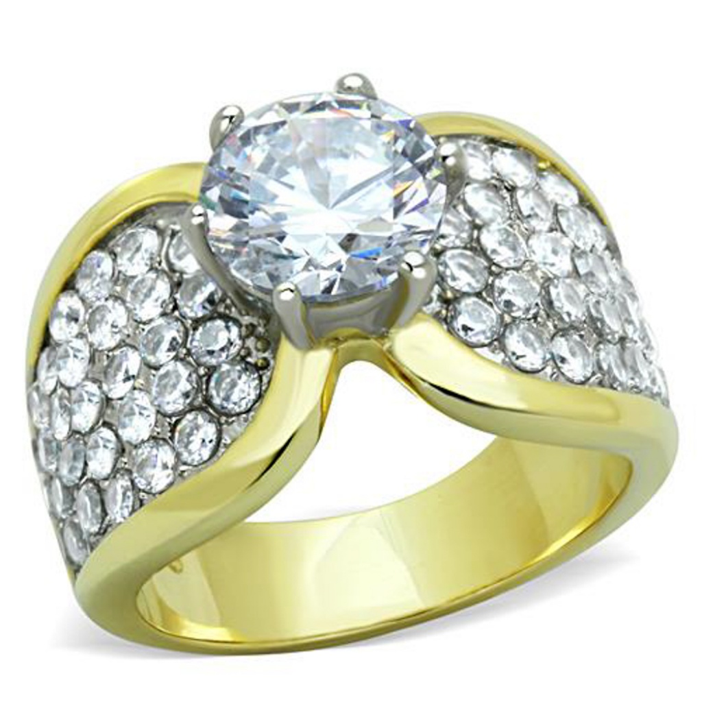 294 Ct Zirconia Stainless Steel Engagement Ring